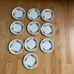 Royal Kendal Bone China Red Holly & Mistletoe small plates